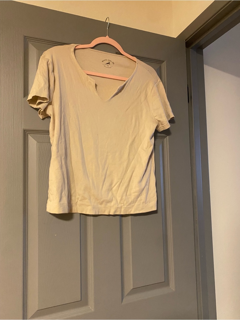 White Stag Cream Short Sleeve V-Neck Tee